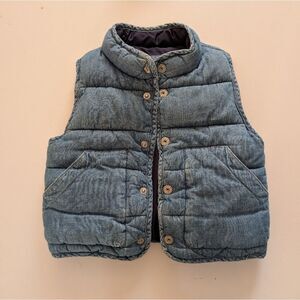 Baby Gap denim puffer vest in size 2T.